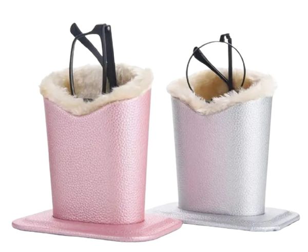 Wholesale 2-Pack Eyeglass Holder Stand Plush Lined Organizer