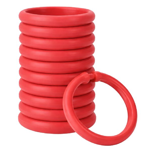 Wholesale Shower Curtain Hooks 12 Pack Fits All Standard Size Shower Rods Red