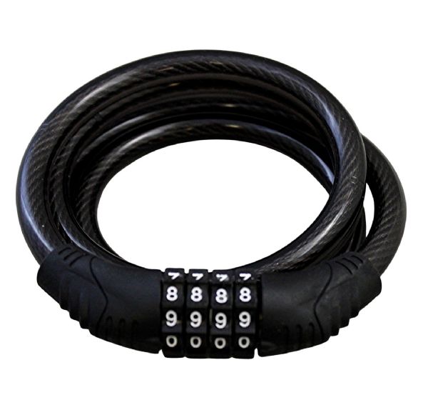 Bicycle Bike Resettable Combination Lock 4 Ft 10mm Cable Black
