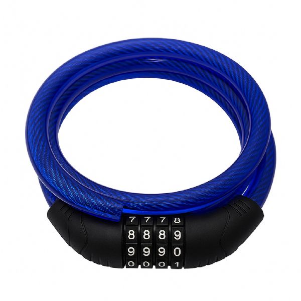 Bicycle Bike Resettable Combination Lock 4 Ft 10mm Cable Blue