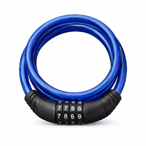 Bicycle Bike Resettable Combination Lock 4 Ft 8mm Cable Blue