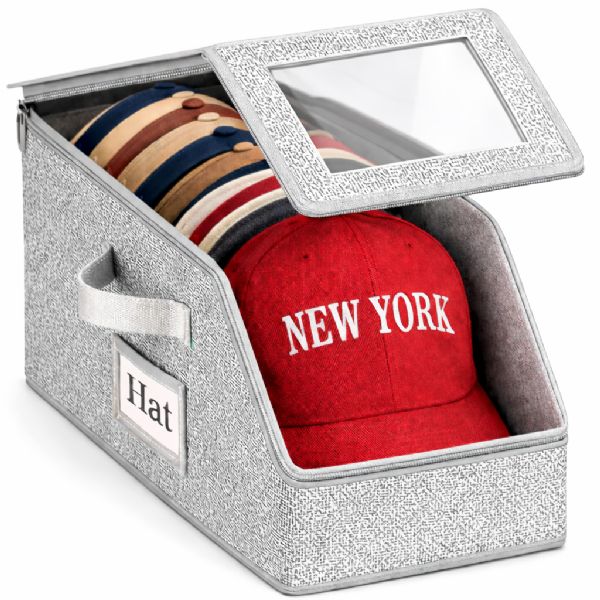 Foldable Closet Storage Organizer Box Hat Box, Gloves Scarfs