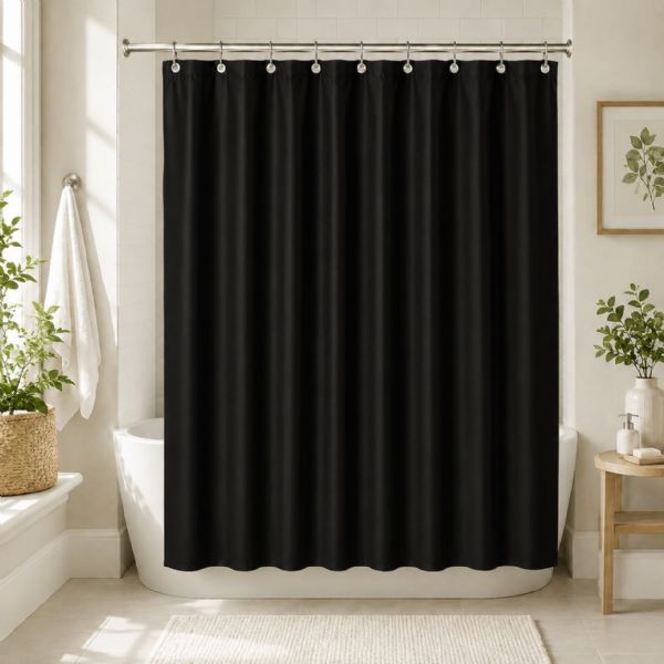 Wholesale Eva Shower Curtain Liner Black
