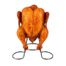 Wholesale Chicken Roaster Rack Beer Can Chicken Turkey Roaster Bbq Grill Rack Stand Holder Tray Kitchen Oven Indoor Outdoor