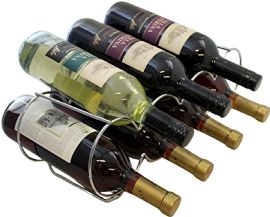 Wholesale Silver Chrome Stackable Table Top Wine Rack Each Holds 4 Bottles