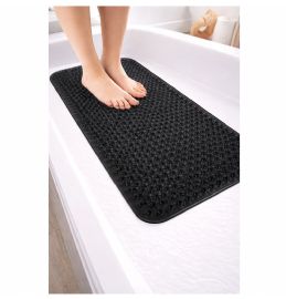 Wholesale Grass Textured Grass Foot Scrubber Shower Bath Mat AntI-Slip 24.5" X 13.5" Black