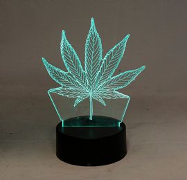 3d Marijuana Leaf Weed Led Light 7 Color Changing Table Light Night Light Optical Visual Illusion Lamp Acrylic 420