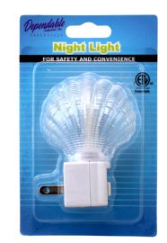 Plug In Led Shell Night Light With Switch - Manual On/off For Bathroom, Hallway, Garage, Bedroom Bright White Light, Etl Listed