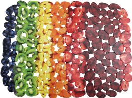 Printed Pvc Sink Mat Decorative 15.7" X 11.8" Fruits