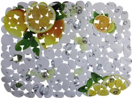 Printed Pvc Sink Mat Decorative 15.7" X 11.8" Lemons