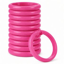 Wholesale Shower Curtain Hooks 12 Pack Fits All Standard Size Shower Rods Hot Pink