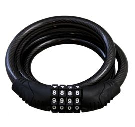 Bicycle Bike Resettable Combination Lock 4 Ft 10mm Cable Black