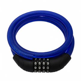 Bicycle Bike Resettable Combination Lock 4 Ft 10mm Cable Blue