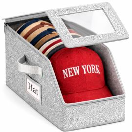 Foldable Closet Storage Organizer Box Hat Box, Gloves Scarfs