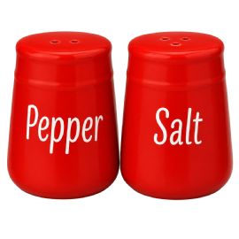Red Ceramic Salt And Pepper Shaker Set