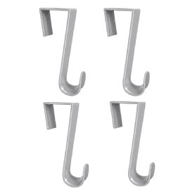Wholesale 4-Pack Plastic Over The Door Hooks Gray
