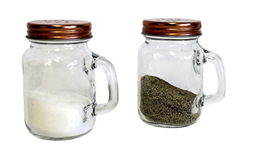 Wholesale Salt And Pepper Shaker Set Mason Jar (clear Glass) Vintage Inspired Design